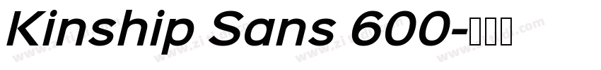 Kinship Sans 600字体转换